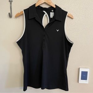 Callaway Sleeveless Golf Polo with Cut Out back